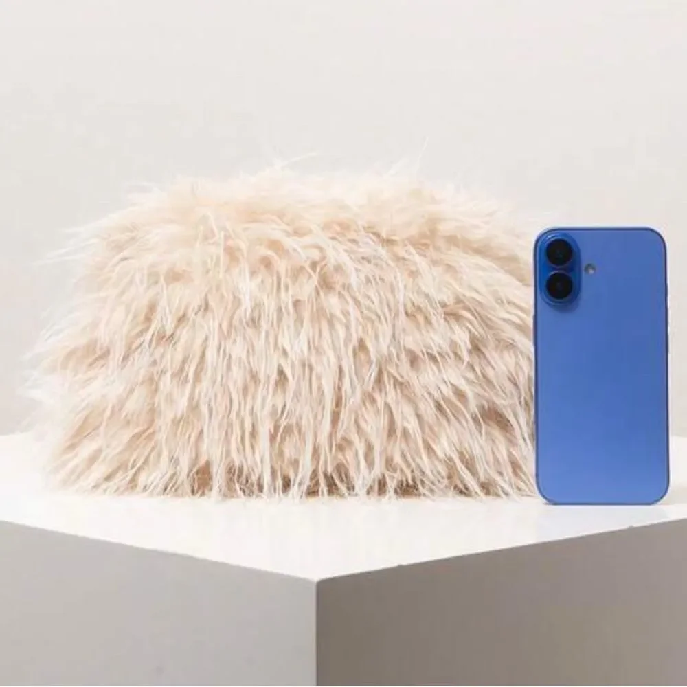 NEW *Cowgirl Up!* Cream Faux Fur Clutch